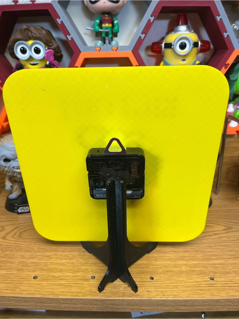 Bigfoot Crossing Yellow Decorative Sign Clock